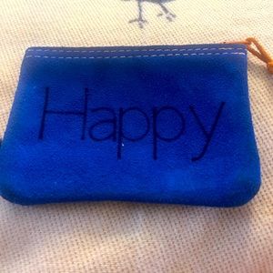 Leather Pouch with Happy